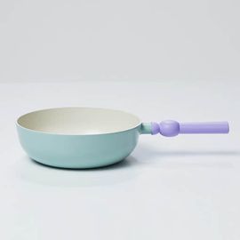 [BETTER FINGER] Neoflam 9 Inch Stir Frying Wok Pan with Handle – All-Heat Compatible, Healthy Cooking Nonstick Ceramic Coating Skillet, Unique One-of-a-Kind Design - Made in Korea